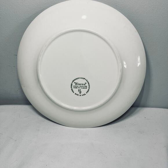 VTG Plate 60s MCM Sierra Ironstone Ceramic 10" MS Max Schonfeld Yellow Scroll - Picture 4 of 5